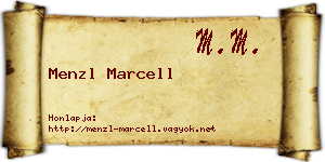 Menzl Marcell névjegykártya